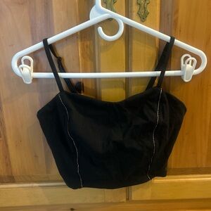 JoyLab Black Cropped Cami with Adjustable Straps